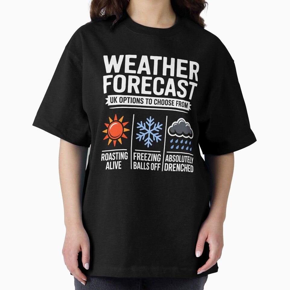 UK Weather Forecast Roasting Freezing or Drenched Funny British Gift by Say It With Ink