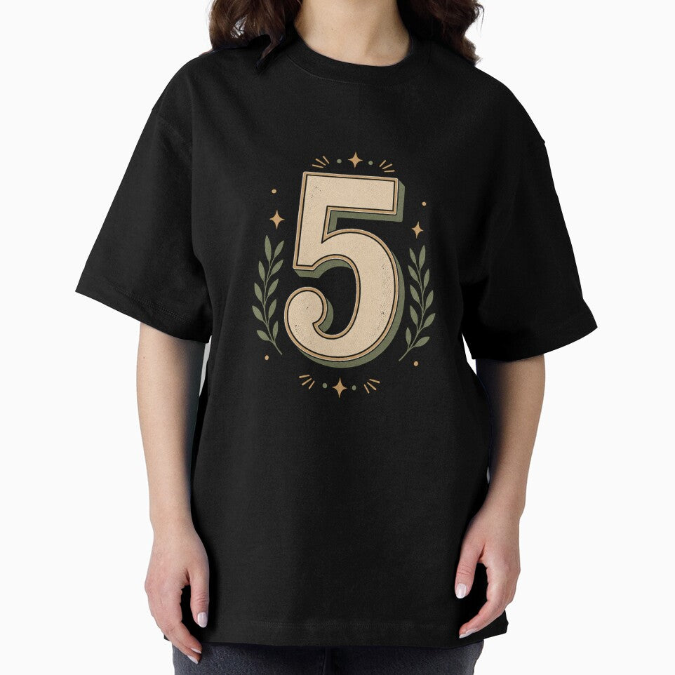 Vintage Retro Number 5 Graphic by Kupeliemre