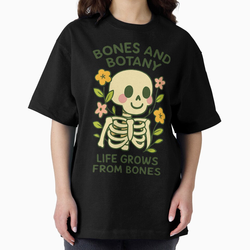 Bones and Botany – Cute Skeleton with Flowers Aesthetic by Lgxmanzero