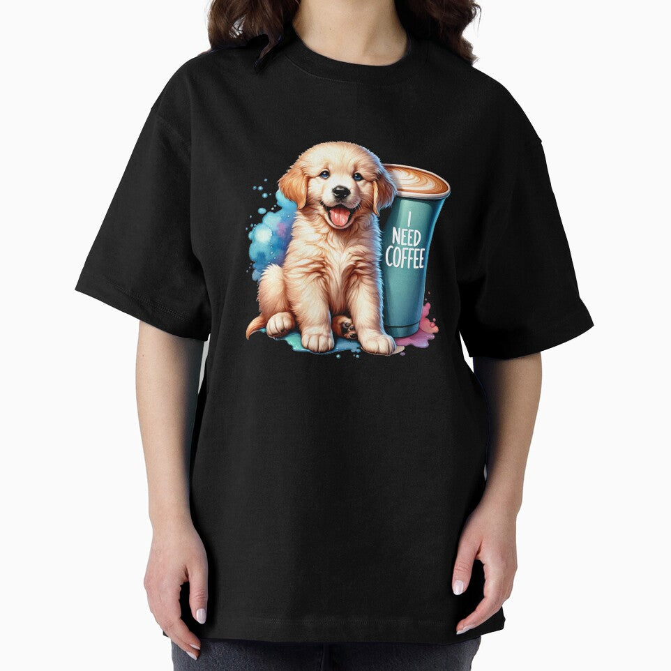 Copy of Caffeine & Cuddles: 'I Need Coffee' Pet Design for T-Shirts, Stickers & More by artedigital99