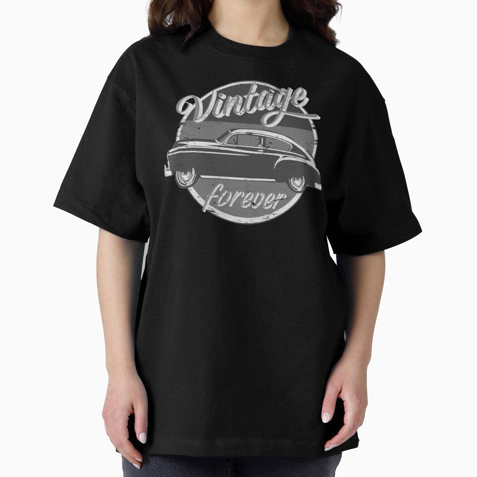Vintage Car Forever Distressed Slogan Design by TrulyEpoque