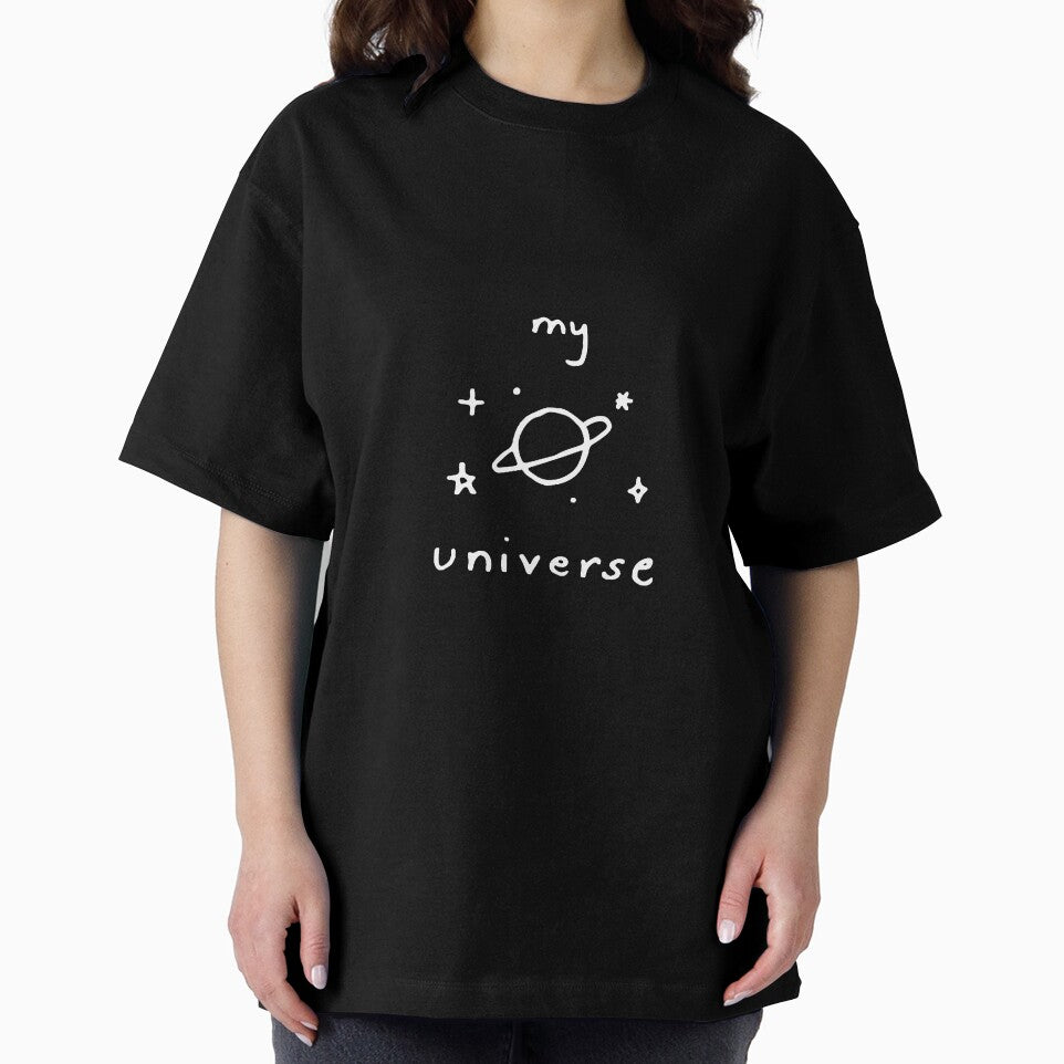 My Universe Doodles White Outline on Teal by lineartdesigns