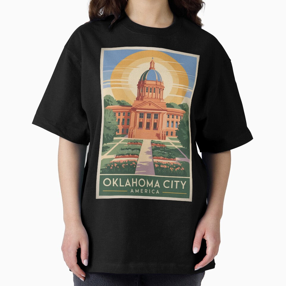 Oklahoma City Vintage Travel Poster by TravelerRat