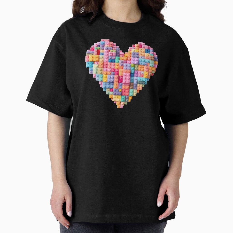 Blocks Heart Nerd Boyfriend Colorful Valentine by SStarDesigns