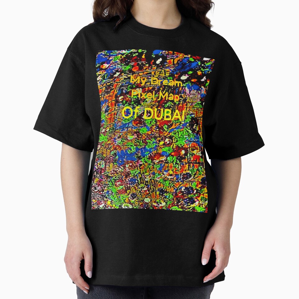 My Dream Pixel Map of Dubai, Abstract Illustration by SoulArtSara
