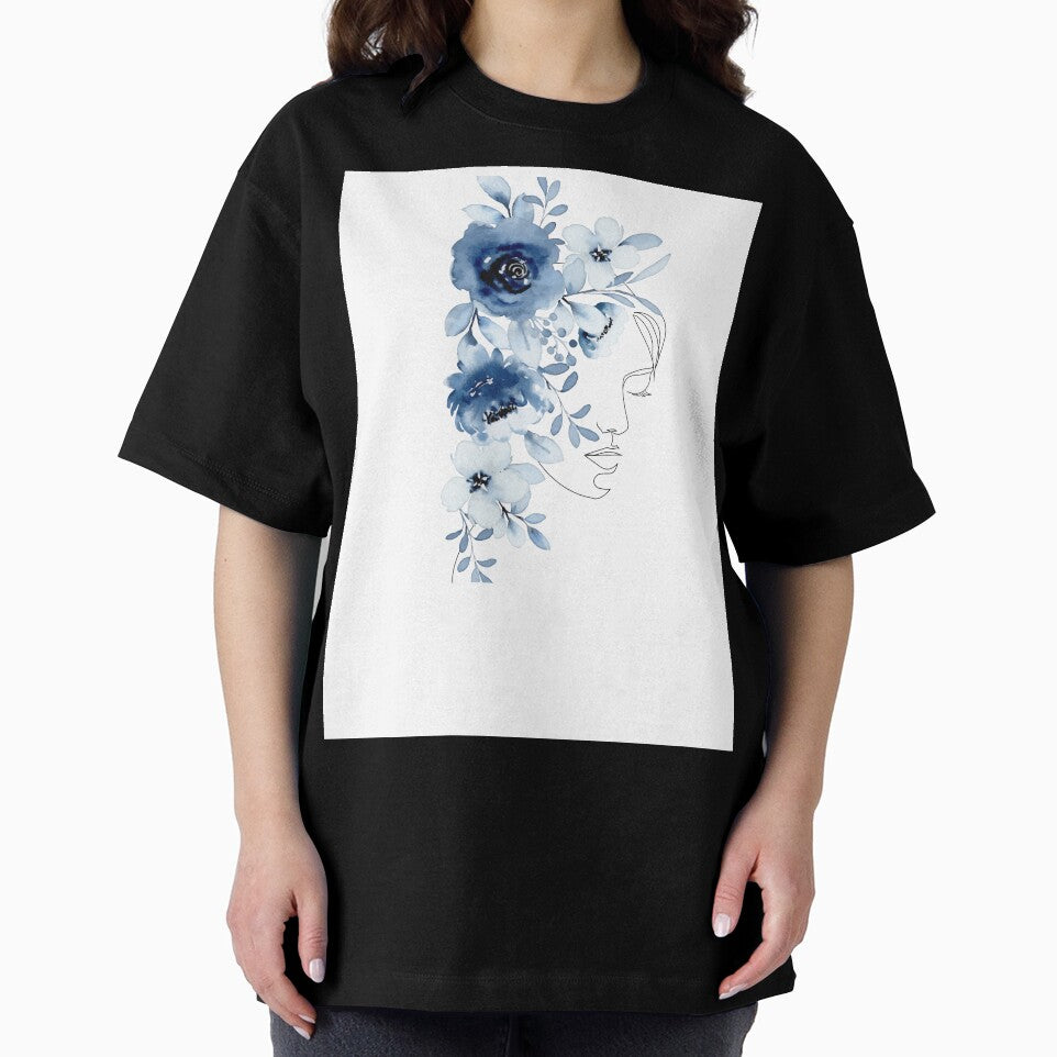 Blue Floral Peace Woman by LaceRenee