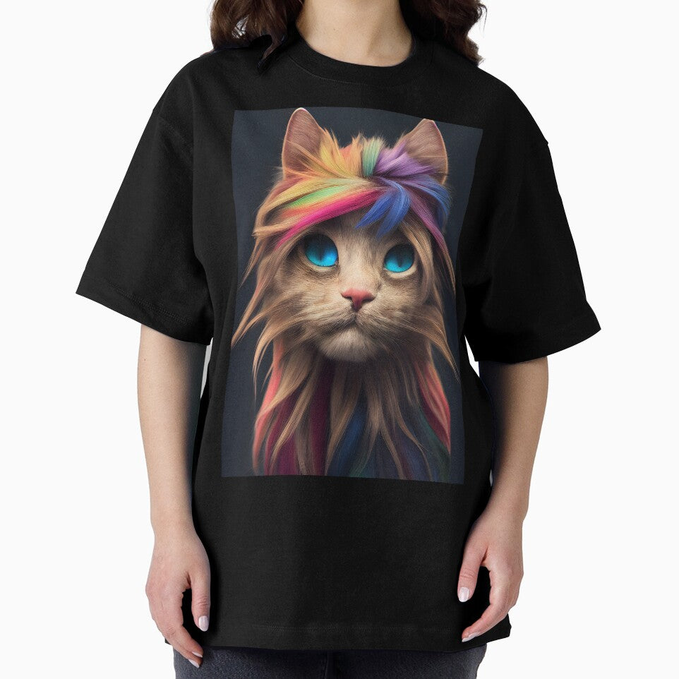 Abstract Colorful Cat Face Art by NTGUILTY