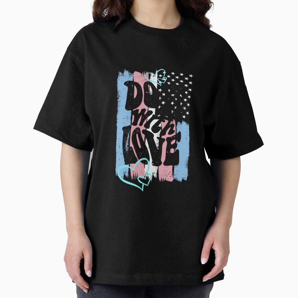 Do it with Love Retro Lettering USA Flag by Ecmoprints