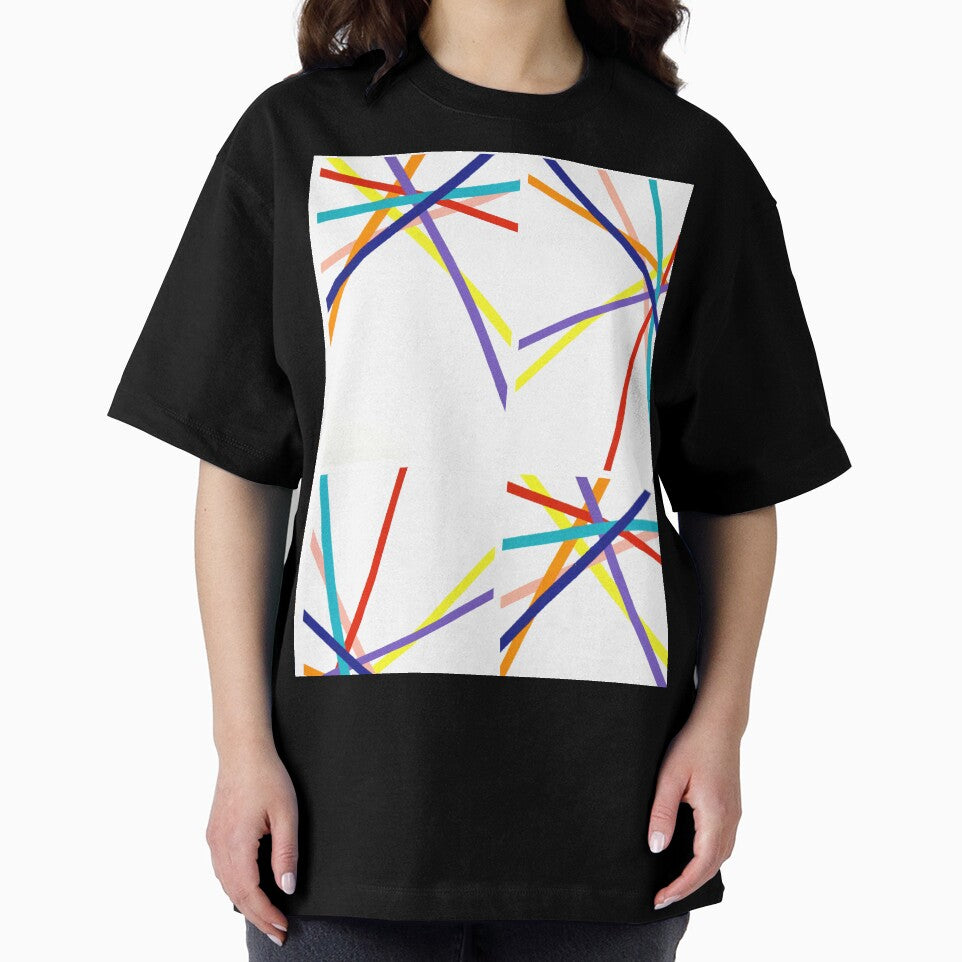 Colorful Abstract Lines Pattern by Kitslam Art