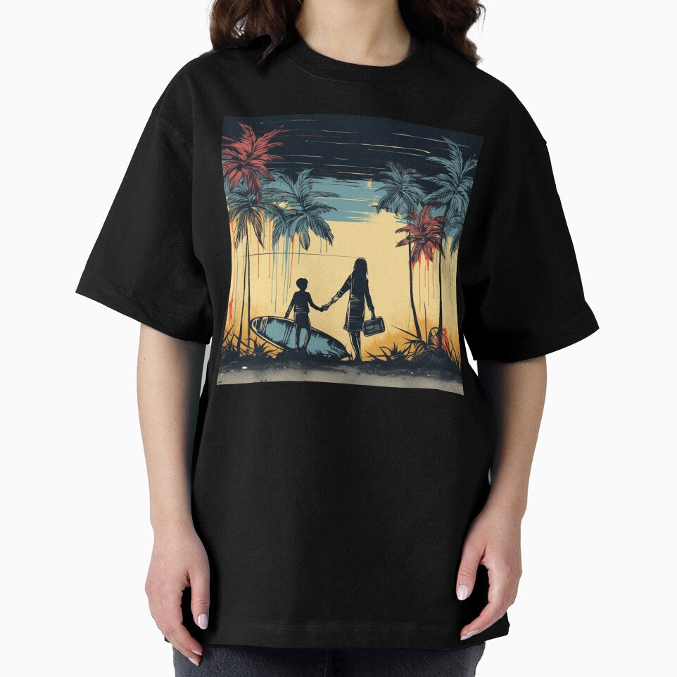 Mama and son hit the beach // Banksy Inspo by BlurrdGrafix