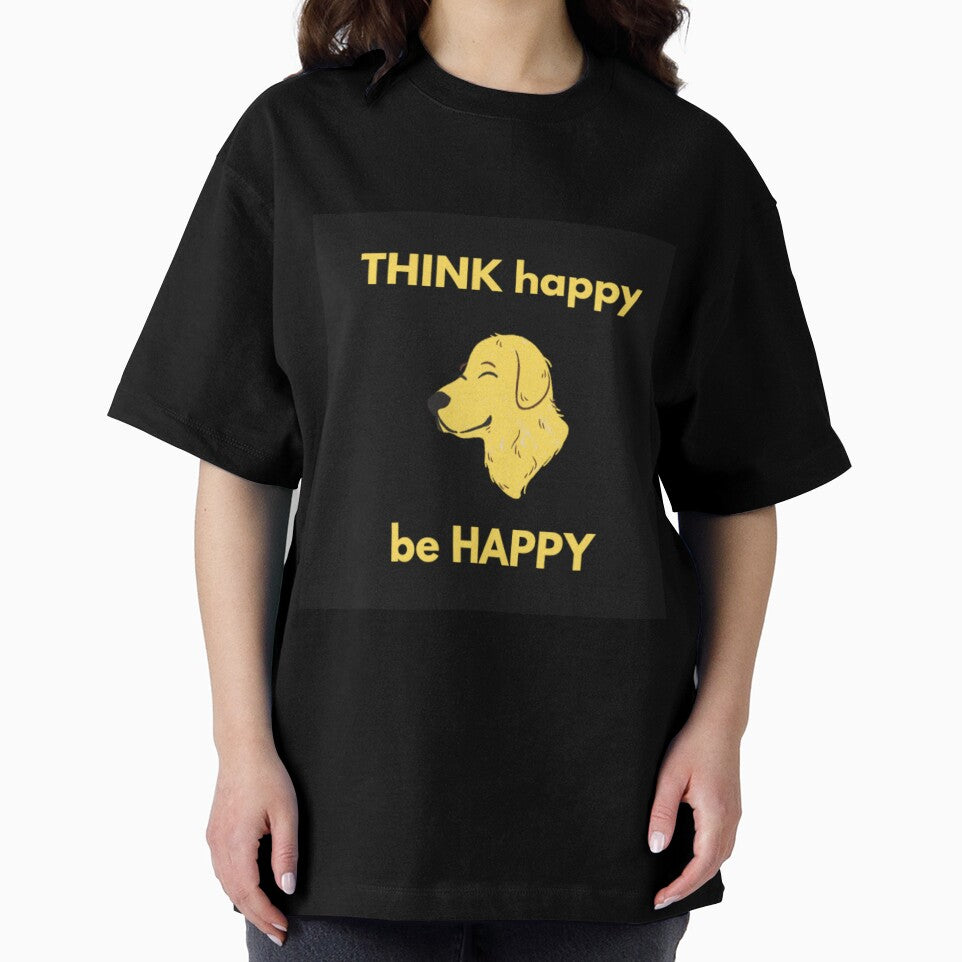 Design with a yellow dog thinking positively by WAKYSHOP