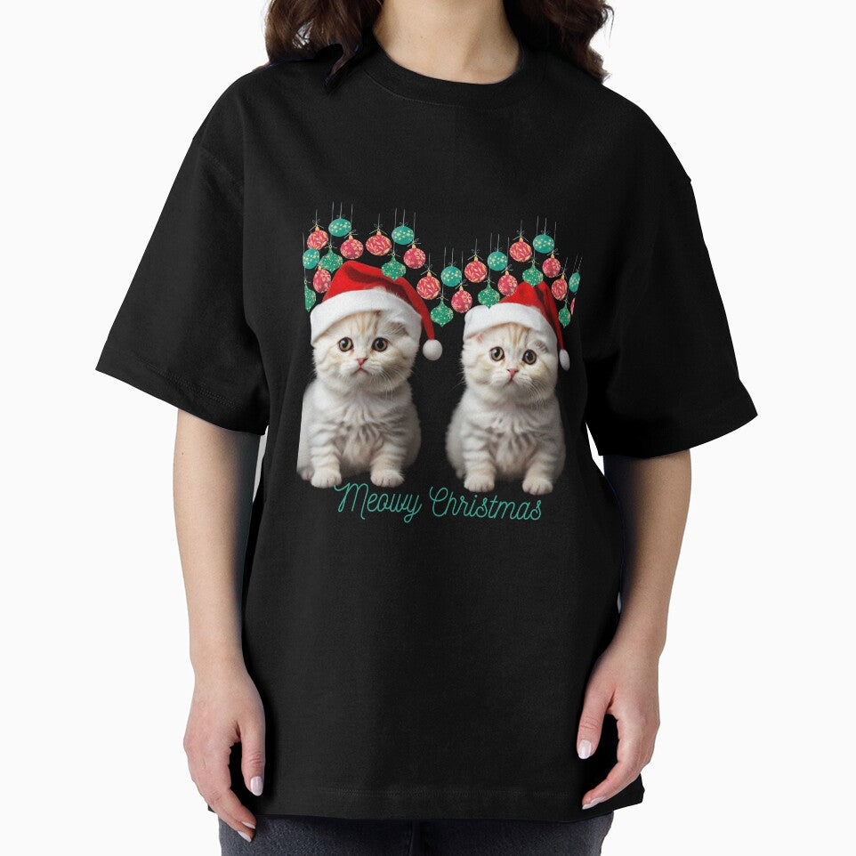 Two Scottish Fold kittens wearing Christmas hats by vuslatmedia
