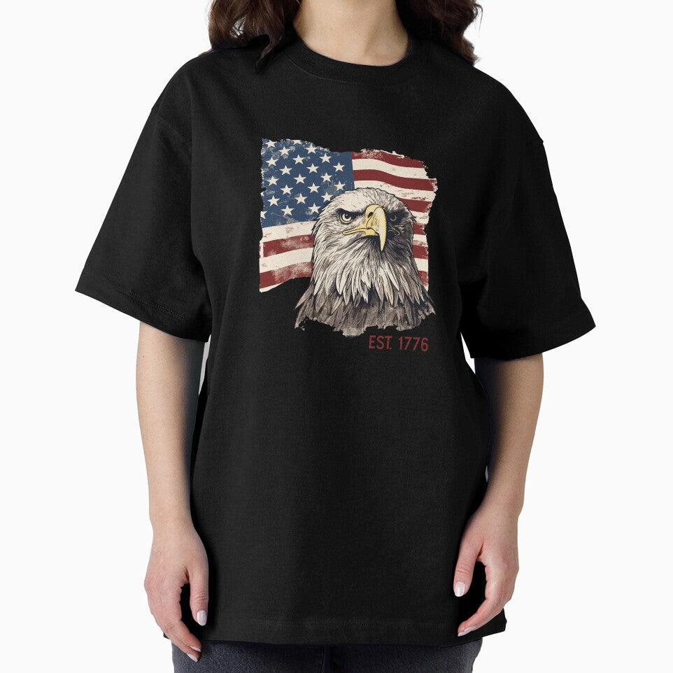 Bald Eagle America Red Text by inspiredalike