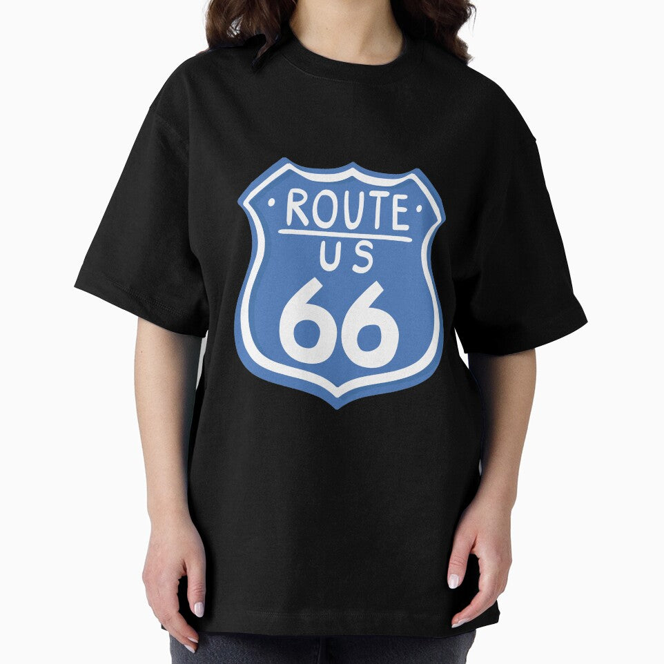 Retro sign route 66 by bainermarket