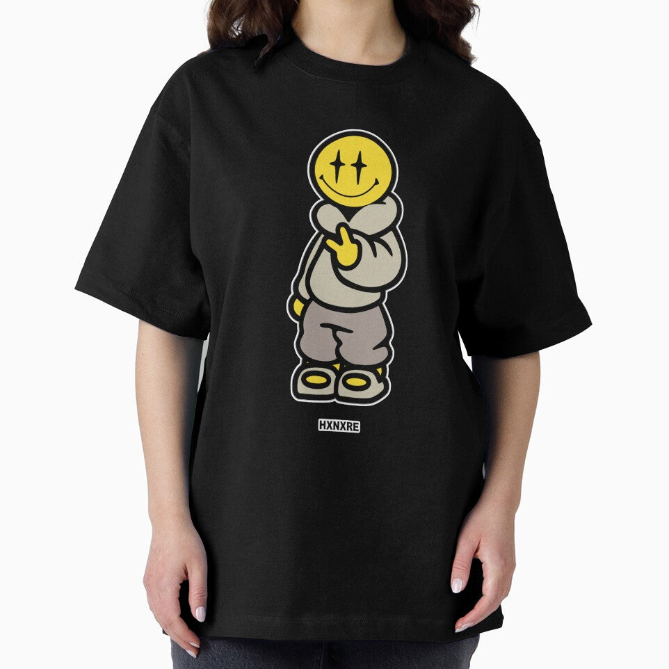 Smiley Face Character in Trendy Outfit by HXNXRE ART