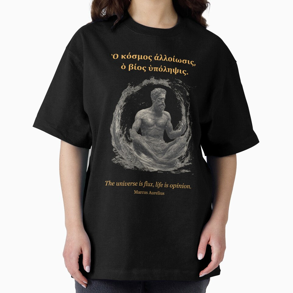 Stoic Wisdom – Marcus Aurelius 'Universe is Flux' Design" by Kotodama