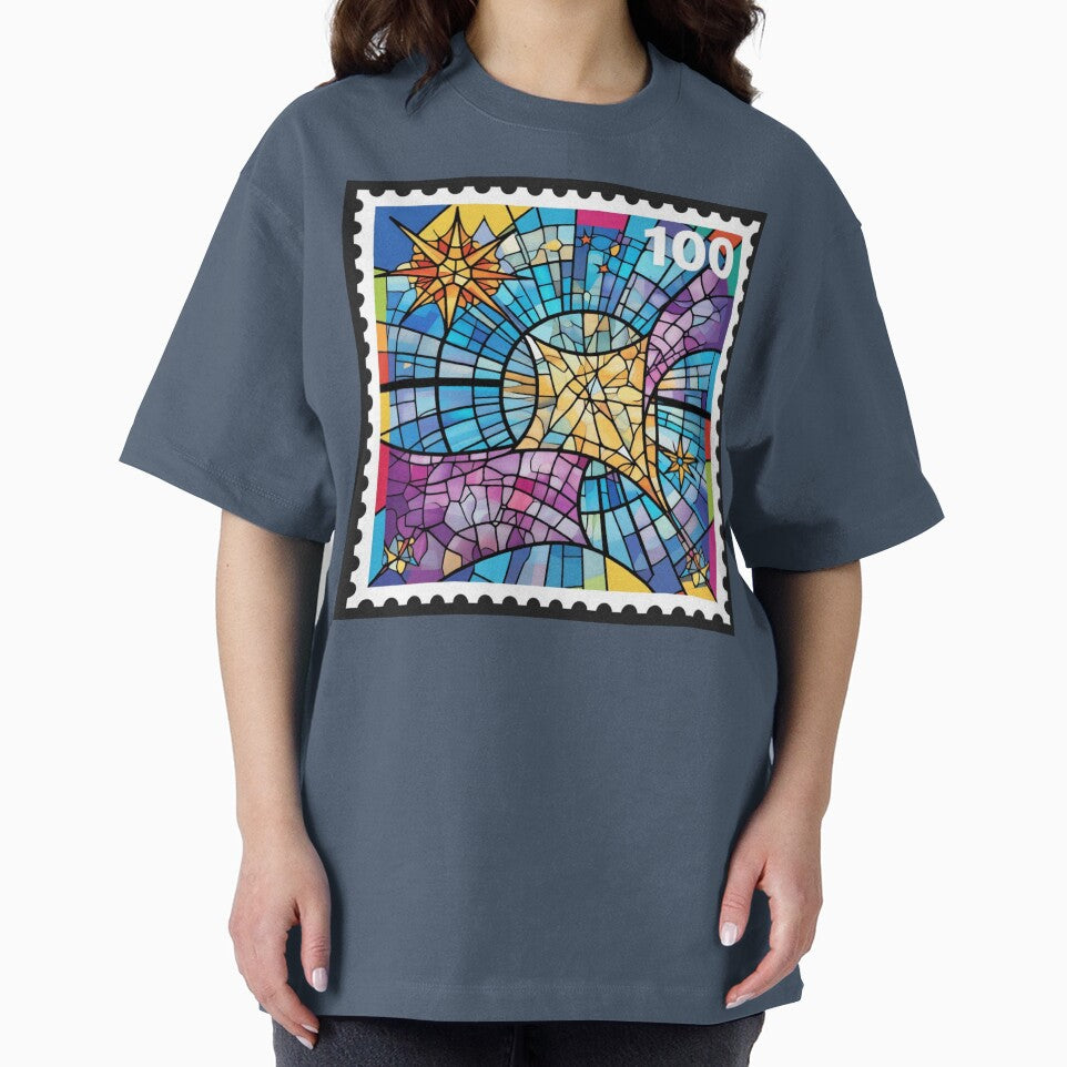 violet night 7.1 stained glass colorful geometric abstract design by SmashingDeals