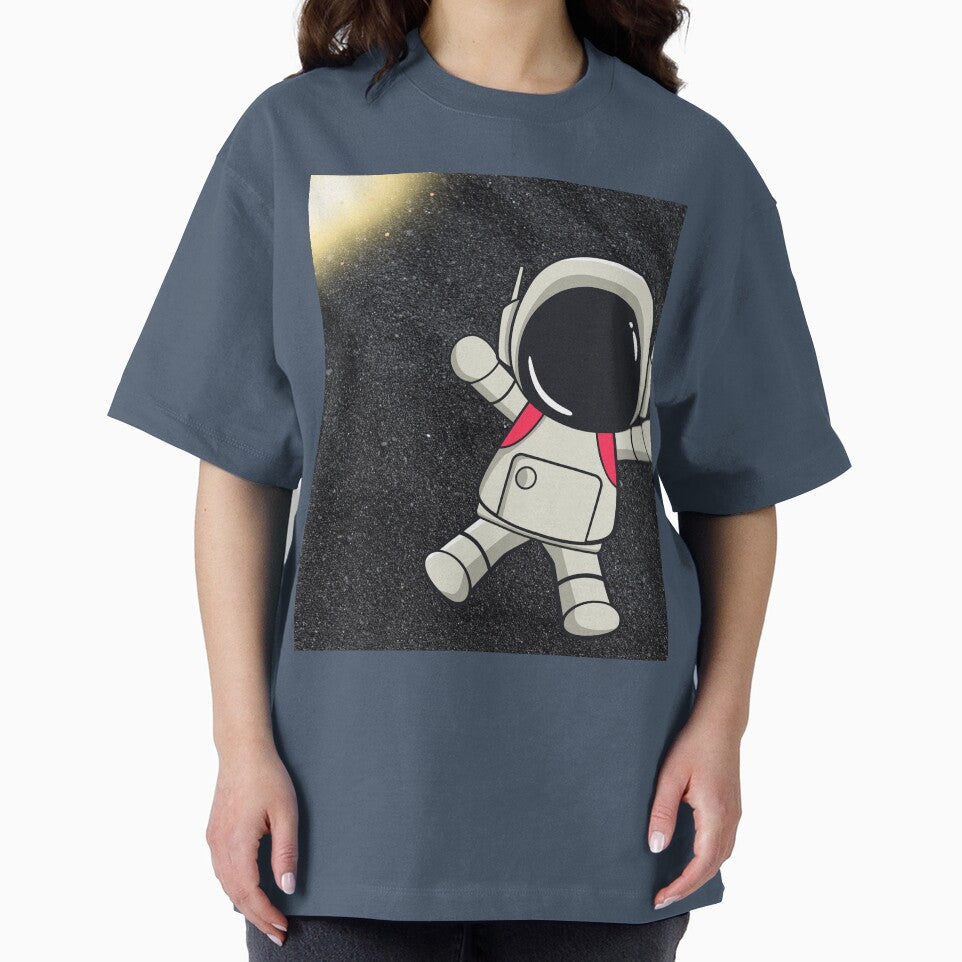 Cute Chibi Astronaut Floating in Space Cute Cosmic Illustration by ranivibes008