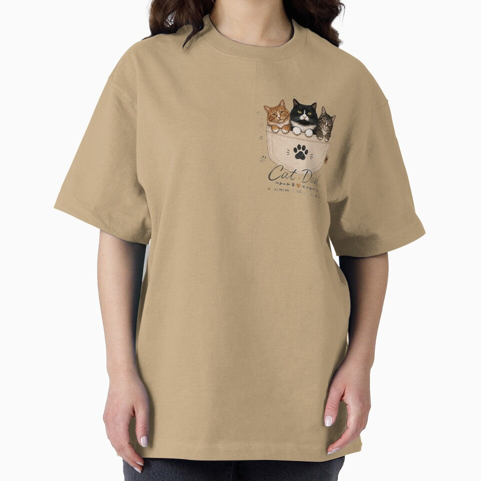 Custom Cat Dad Pocket T-Shirt by HeroDad
