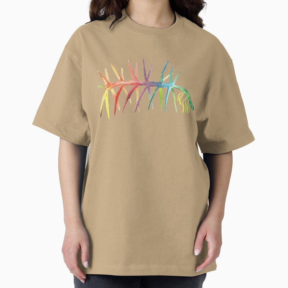 Watercolor Fossil Hallucigenia in Rainbow by VivtheFish