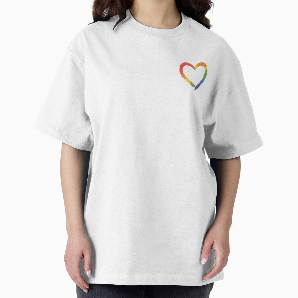 Brush Stroke Rainbow Heart Pride Illustration by thesalynn