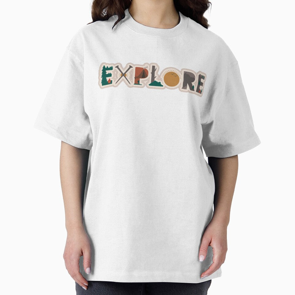 Explore Adventure Typography – Retro Outdoor Letter Art by GabeMountainArt