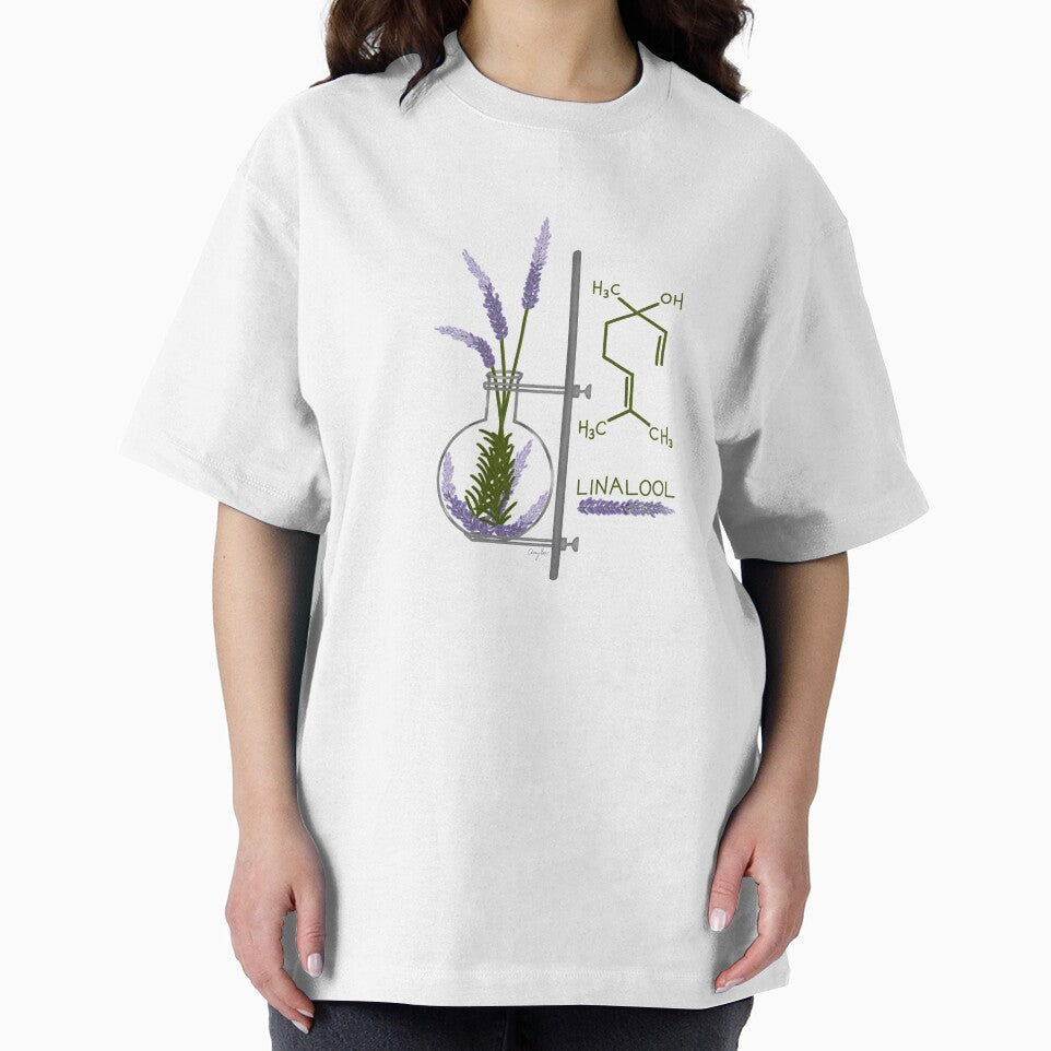 Lavender Linalool, Chemistry Teacher Gift, Nerdy Science, sticker, mug, tshirt by AmySevArts