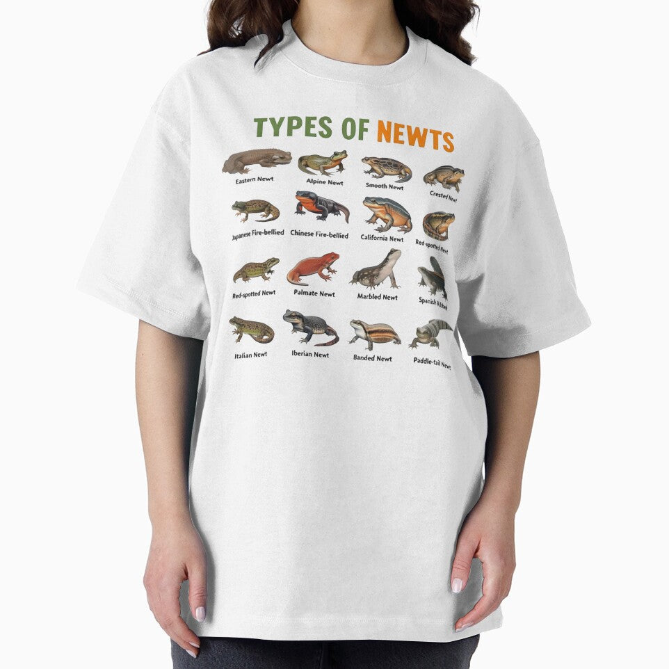Types Of Newts Educational Chart Amphibian Biology Herpetology Lover Gift by AnnDesignStudio