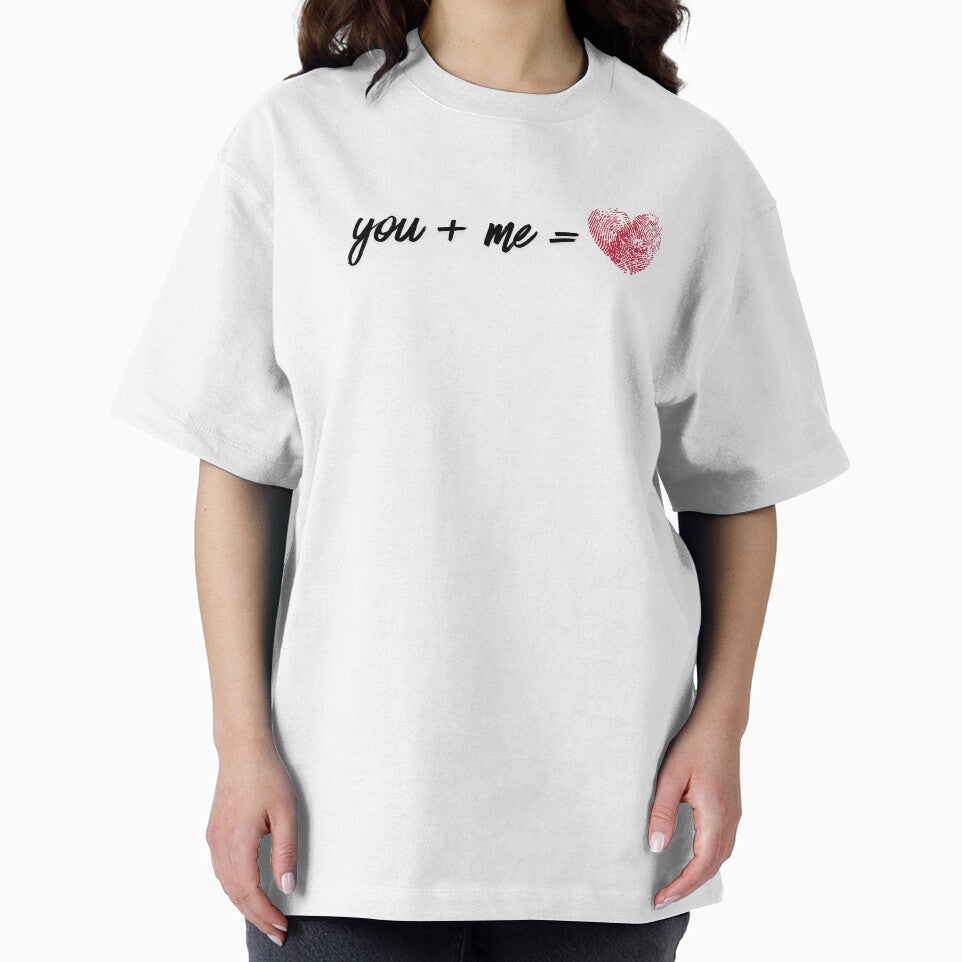 you + me = heart Baseball Cap | Valentine script heart design by BubbleWub_