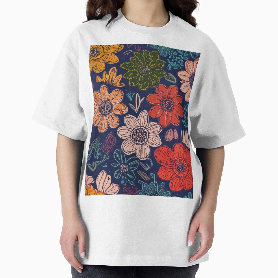 Hand drawn scribbled flowers pattern by Designbes