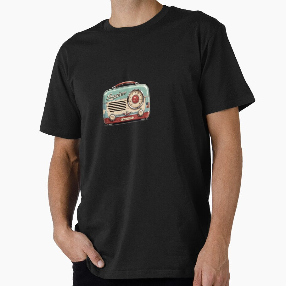 Retro American Radio | Vintage Americana | Classic 1950s Music Lover Design by AstraDrip Studio