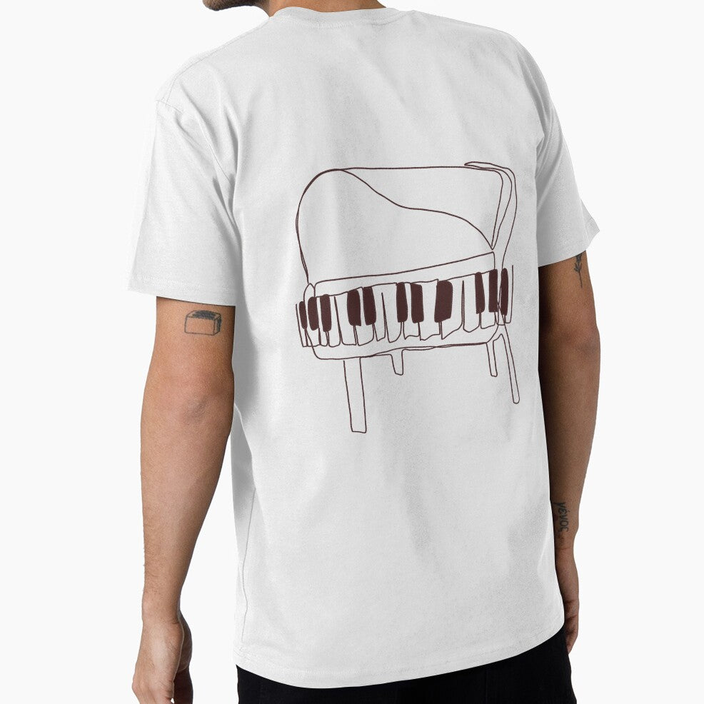 Grand Piano Line Art — Minimalist Handdrawn Music Illustration by muffinbunny