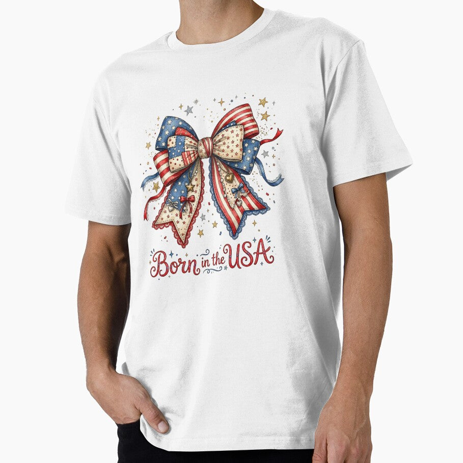 Vintage Born in the USA Patriotic Bow Shirt by ashofthesouth