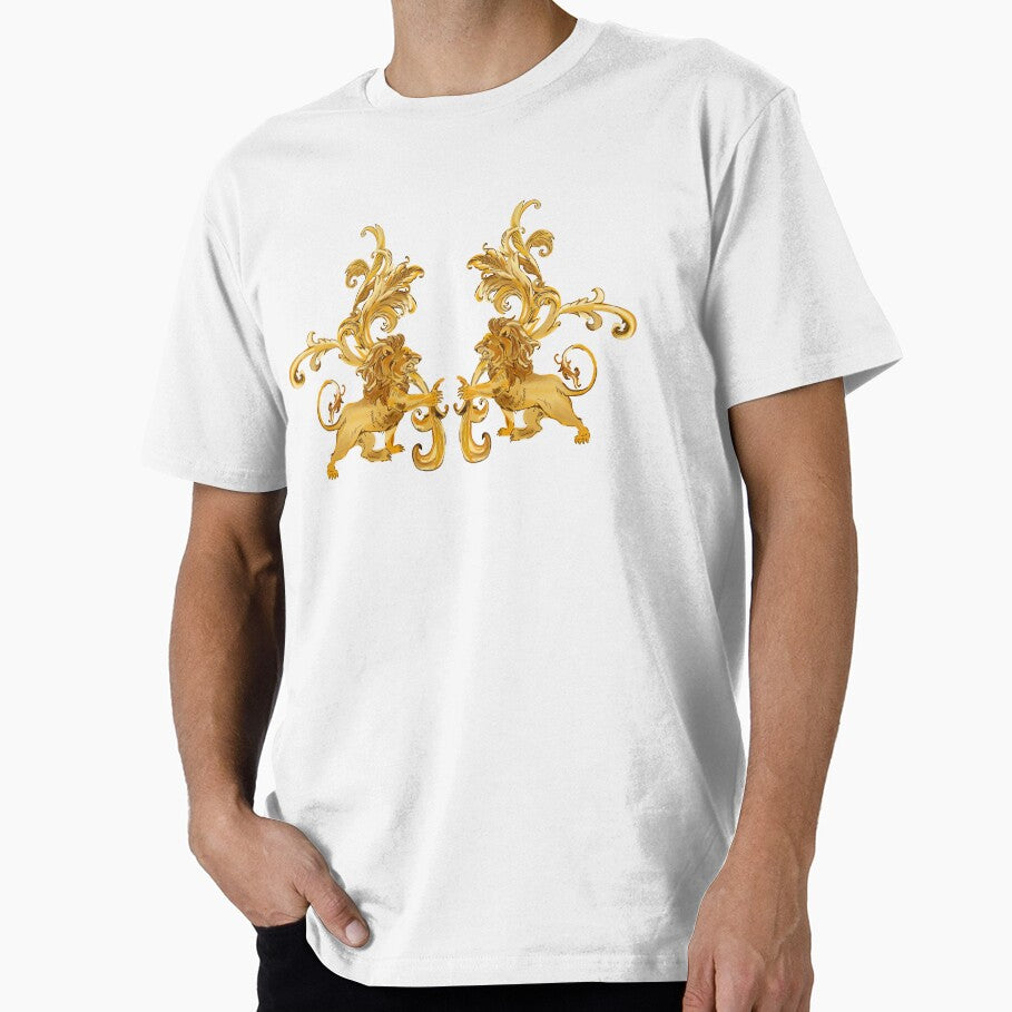 gorgeous stylish and graceful historical golden baroque lion by Beyhandesgn