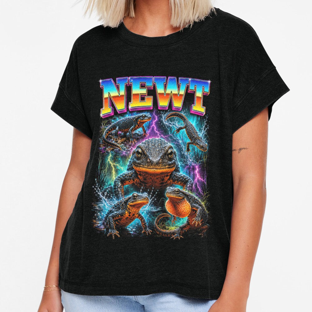 Fire Belly Newt Amphibian Collage by OceanBandwear