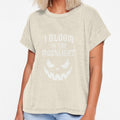 I Bloom in the Moonlight” Gothic Halloween Quote | Evil Pumpkin Face Vector | Spooky Horror Typography by graphicnew