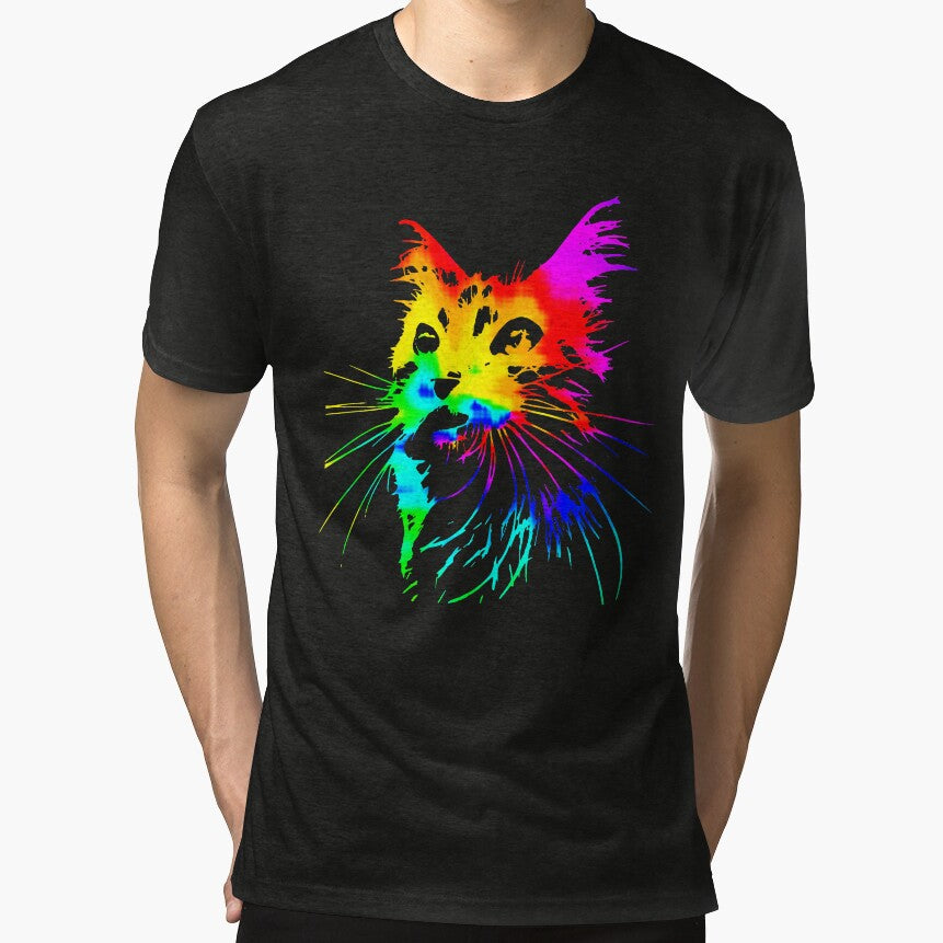 Tie dye cat, Rainbow cat, feline the purride by Chardo55