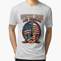 Vintage Country Roads and Freedom Guitar Cowboy Boots Patriotic by CF_VintageDesign