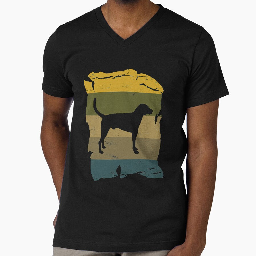 American Foxhound Distressed Vintage Retro Silhouette by DoggyStyles