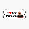 I Love My Pitbull Bumper Sticker Parody by snazzyseagull