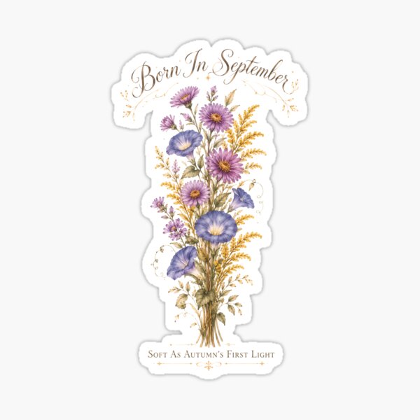 Born In September Birthday Gift for Her — Aster Floral by DreamelleStudio